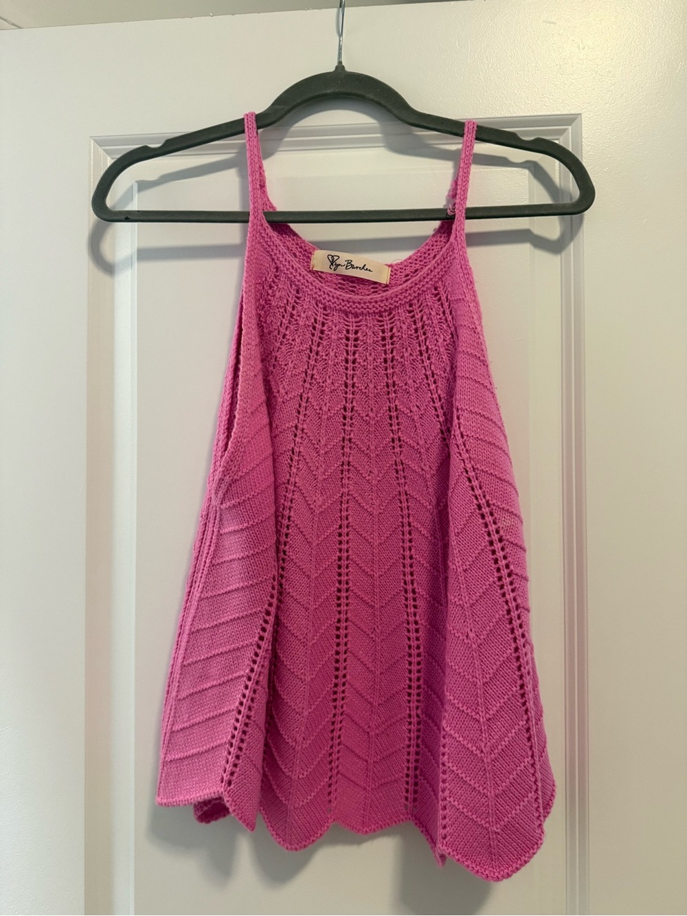 Free People Bright Pink Knit Halter Camisole